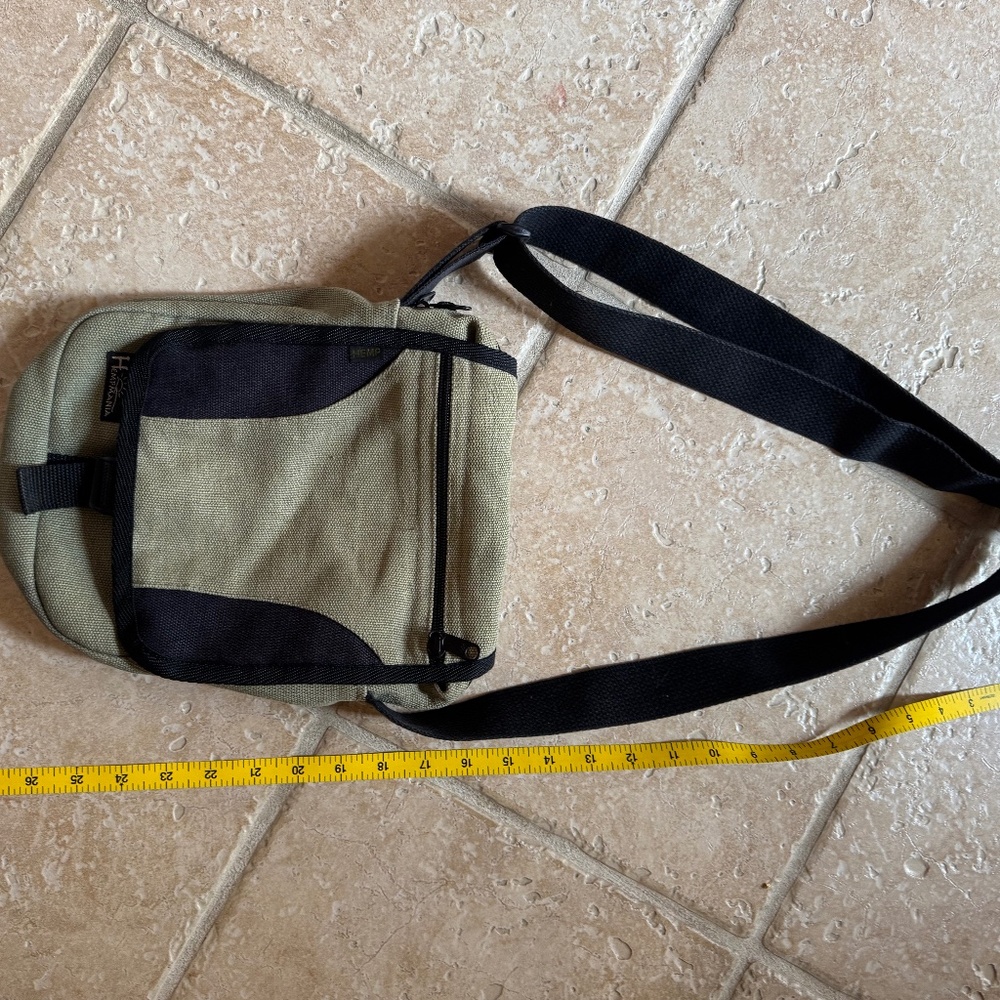 Hempmania Olive n Black Fabric Shoulder Bag